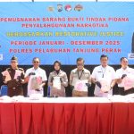 Polres Pelabuhan Tanjung Perak Musnahkan Barang Bukti Narkoba Hasil Ungkap Kasus Sepanjang Tahun 2025