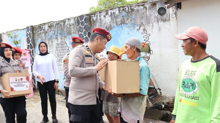 HUT Reserse Ke-78 Polres Malang Gelar Santunan Anak Yatim dan Baksos