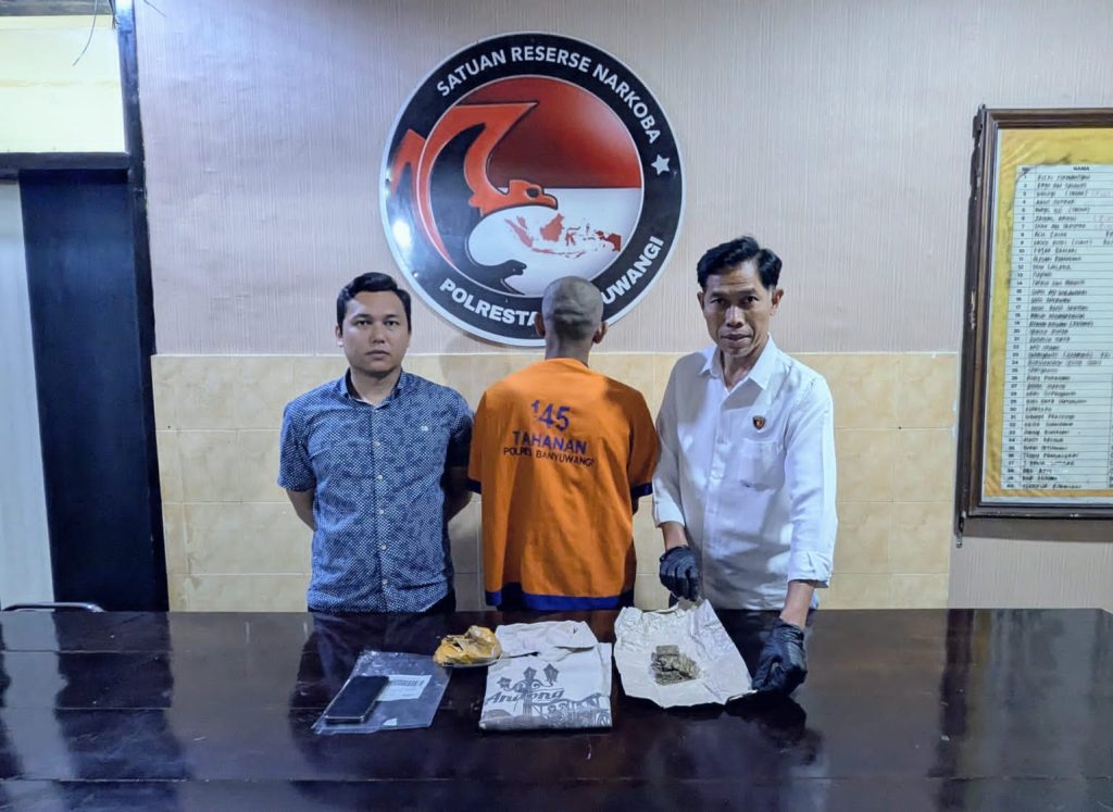 Satresnarkoba Polresta Banyuwangi Berhasil Ringkus Tersangka Pengedar Ganja